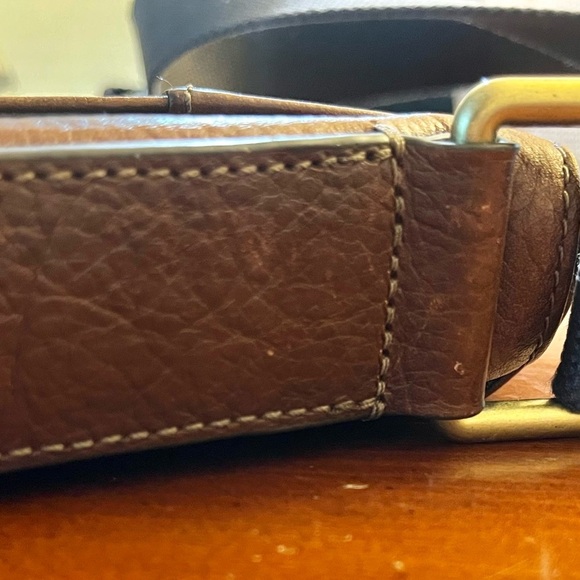 Fossil Leather Messenger Bag Crossbody Bag Purse Dark Brown - Picture 5 of 10